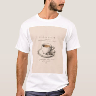 T-shirt La vie commence après l'espresso Amateur de café