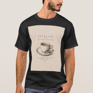 T-shirt La vie commence après l'espresso Amateur de café
