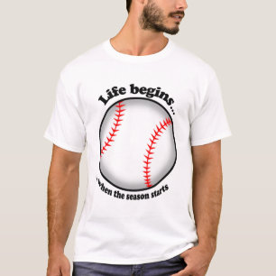 T-shirt La vie commence par le base-ball