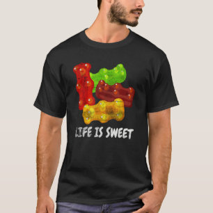 T-shirt La Vie cool Est Douce Gummy Ours Fruité Candy Dist