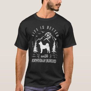 T-shirt La vie de Buhund norvégien est meilleure avec mama