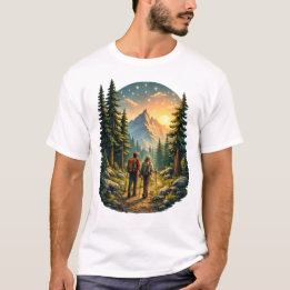 T-shirt La vie de camping, c'est bien – Tee-shirt Sunset T