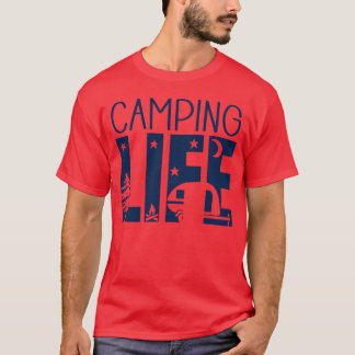 T-shirt La vie de camping drôle amateurs de camping fille