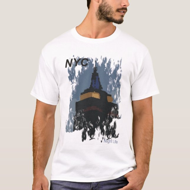 T-shirt La vie de nuit de NYC (Devant)
