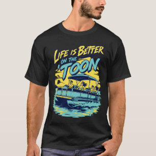 T-shirt La vie des hommes est meilleure sur le bateau pont