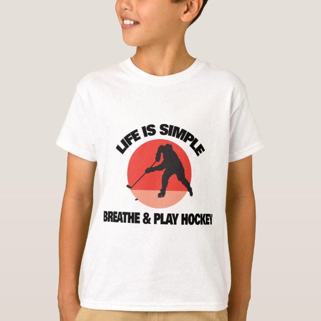 T-shirt La vie d'hockey est simple (Devant)
