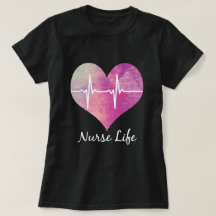 La vie d'infirmière - coeur ECG d'aquarelle