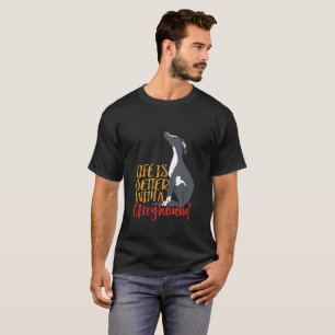 T-shirt La vie drôle d'amoureux des chiens est meilleure