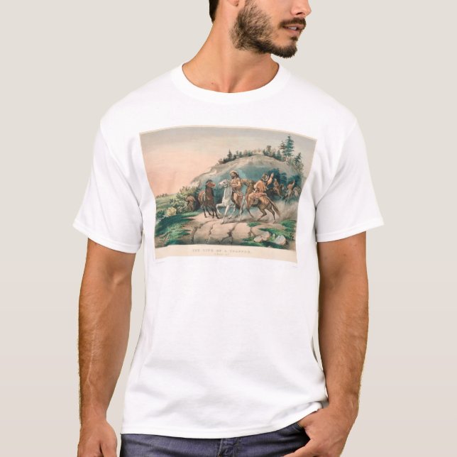 T-shirt La vie d'un trappeur : Une halte soudaine (0877A) (Devant)
