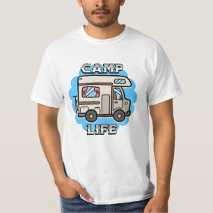 T-shirt La vie en camping   Camionnette rétro