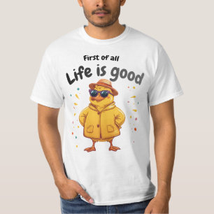 T-shirt La vie est belle dessin de canard drôle