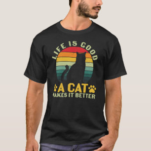 T-shirt 'La vie est belle, un chat la rend meilleu