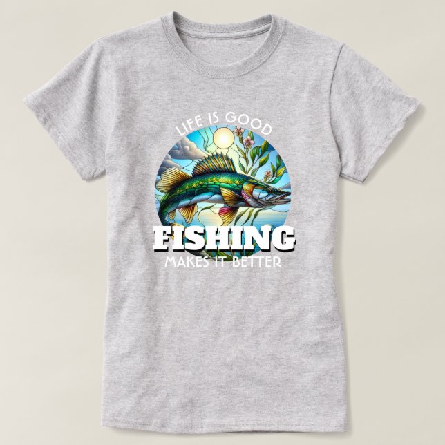 T-shirt La vie est bonne pêche (Design devant)