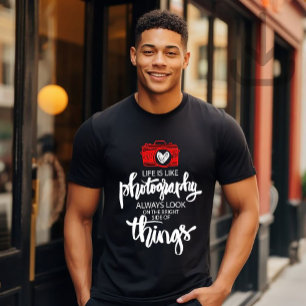 T-shirt La vie est comme la photographie