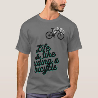 T-shirt La vie est comme rouler à vélo (7)