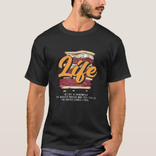 T-shirt La Vie Est Comme Un Sandwich Peu Importe Un Sandwi