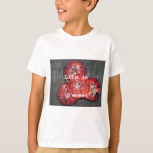 T-shirt La vie est douce : Apple et Floral Motif Design