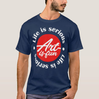T-shirt La vie est dure l'art est amusant étoiles rétro 80