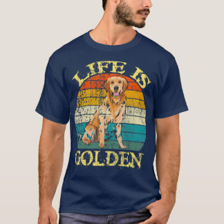 T-shirt La vie est Golden Retriever chien doré chien