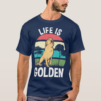 T-shirt La vie est Golden Retriver
