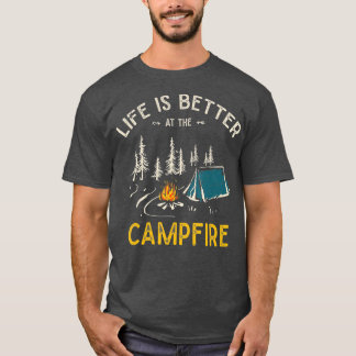 T-shirt La Vie Est Meilleure Au Camper Camper C Funny Camp