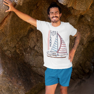 T-shirt La vie est meilleure au Lake Boating