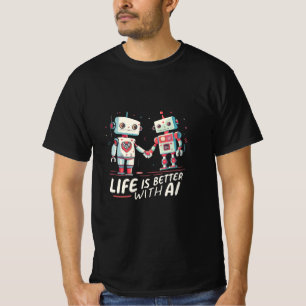T-shirt La vie est meilleure avec l'IA