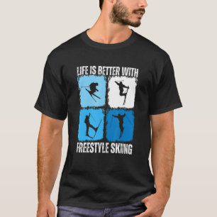 T-shirt La Vie Est Meilleure Avec Ski Libre Ski