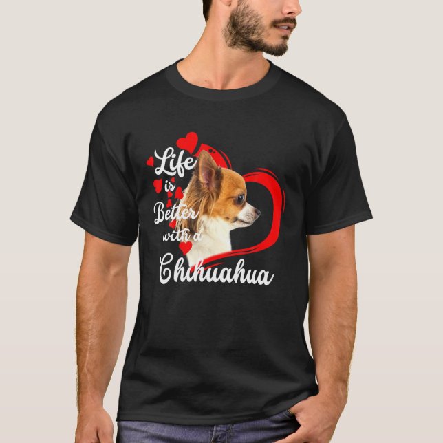 T-shirt La Vie Est Meilleure Avec Un Amoureux des chiens C (Devant)