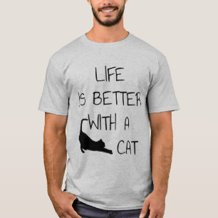 T-shirt La vie est meilleure avec un chat - Amoureux des c