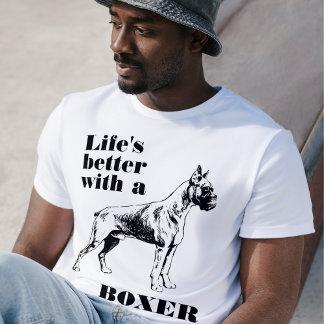 T-shirt La vie est meilleure avec un chien de boxe devis p