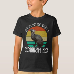 T-shirt La vie est meilleure avec un Cornish Rex
