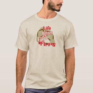 T-shirt La vie est meilleure dans le style pour la plage