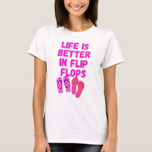 T-shirt La vie est meilleure dans les tongs