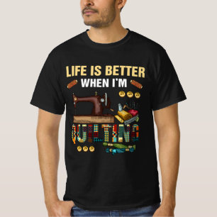 T-shirt La Vie Est Meilleure Quand Je Quilte Quilter Coudr
