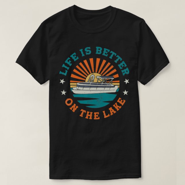 T-shirt La Vie Est Meilleure Sur Le Bateau Capitaine Du La (Design devant)