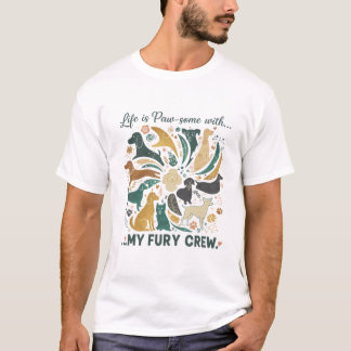 T-shirt La Vie Est Paw-some mignonne Animal Tee