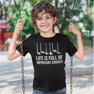 T-shirt La vie est pleine de choix importants Golf Noël