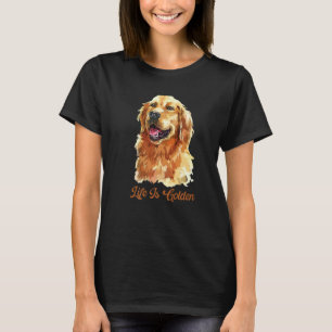 T-shirt La vie est un chien Retriever doré