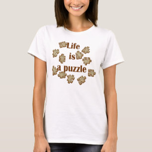 T-shirt La vie est un jaune de puzzle