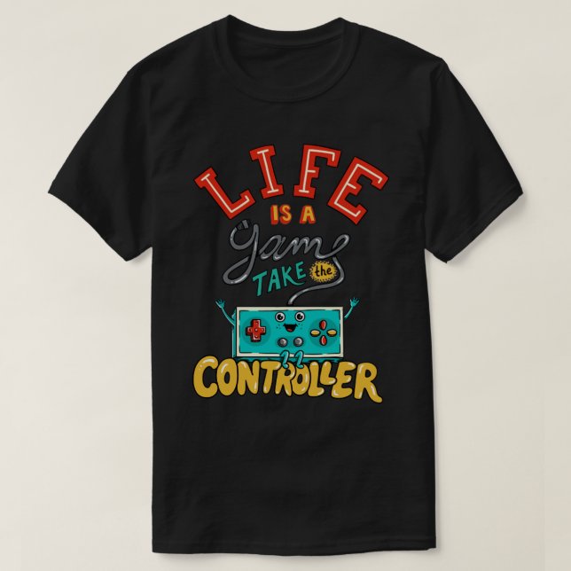 T-shirt La vie est un jeu (Design devant)
