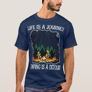 T-shirt La vie est un voyage Le camping est un détour