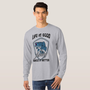 T-shirt la vie est une bonne pêche qui améliore