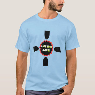 T-shirt La vie est une course - Design dynamique du cercle