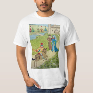 T-shirt La vie médiévale dans les pèlerins 5 de