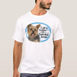 T-shirt La vie mieux avec un Yorkie