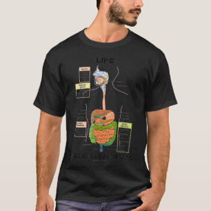 T-shirt La Vie Nécessite Beaucoup De Guts Système Digestif
