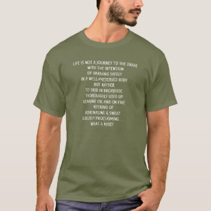 T-SHIRT LA VIE N'EST PAS UN VOYAGE À LA TOMBE