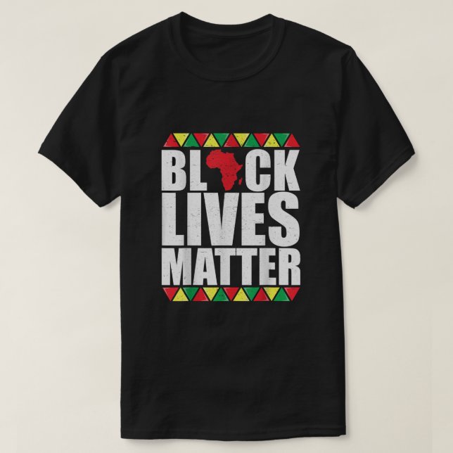 T-shirt La vie noire importe (Design devant)