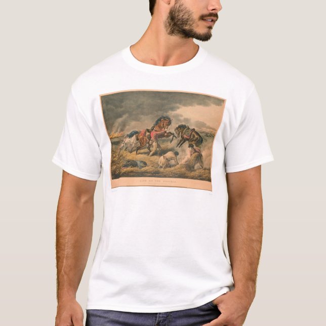 T-shirt La vie sur la prairie : La défense du trappeur (Devant)